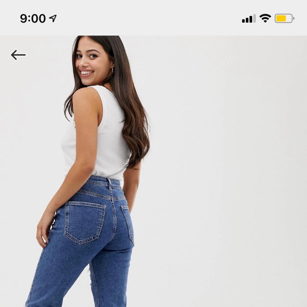 ASOS Petite - Ripped Mom Jeans - Picture 2 of 7